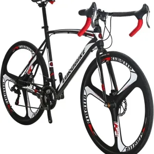 Bikes EURXC550 21 Speed Road Bike 700C Wheels Road Bicycle Dual Disc Brake Bicycles High-quality Carbon Steel Frames