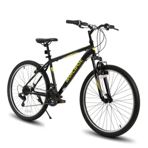 Hiland 26 27.5 Inch Mountain Bike, Mens Womens MTB with 21 Speeds, High-Tensile Steel Frame, V Brake, Hardtail Bicycle for Adult