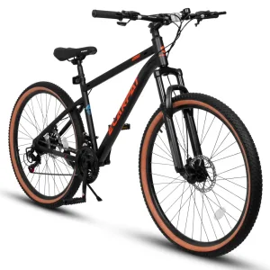 27.5 Inch Mountain Bike for Adults Men Women Carbon Steel Frame Shimano 21 Speed Dual Disc Brakes Mountain Bicycle Cycling Bikes